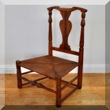 F88. Rush seat splat back chair 39”h - $42 